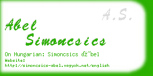 abel simoncsics business card